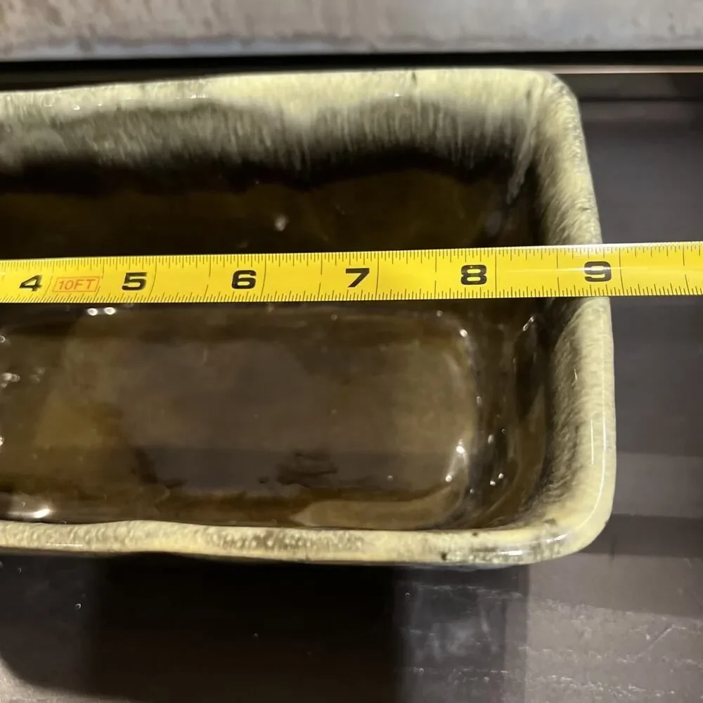 Vintage HULL USA Drip Glaze Pottery Planter F18 Rectangular with Grapes